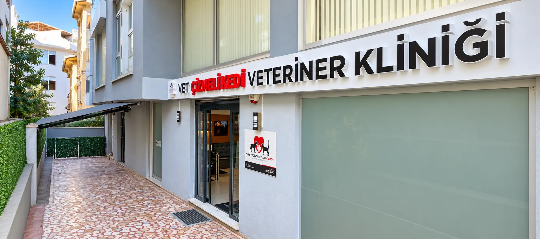 Çizmeli Kedi Veteriner Kliniği gerçek dış cephesi